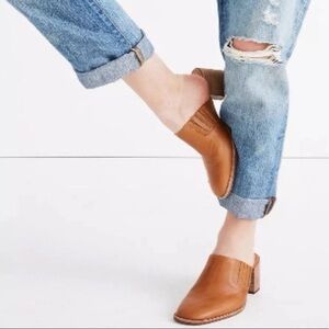 Madewell Brown Carey Leather Mules